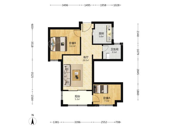 整租·绿地海域苏河源(一期)