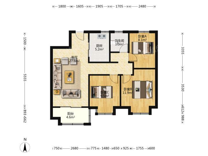 整租·美的公园天下