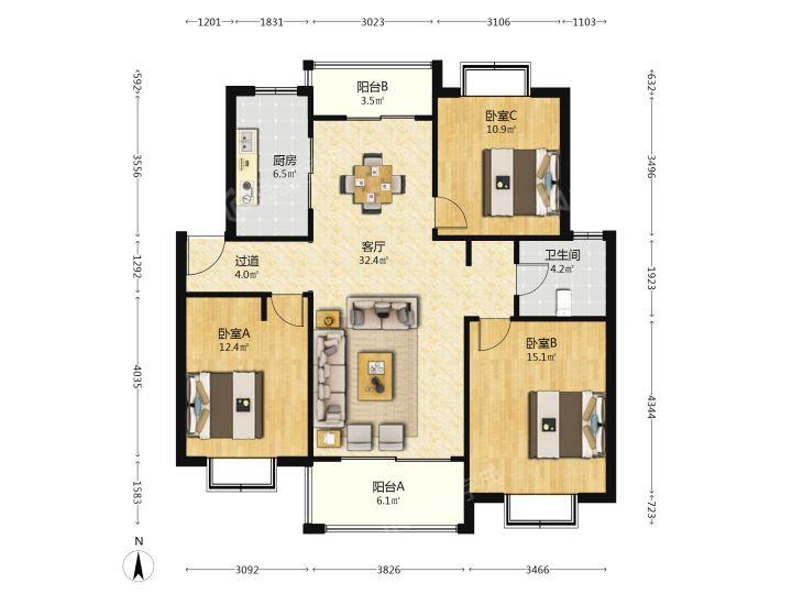 整租·恒大华城(天地苑三期)