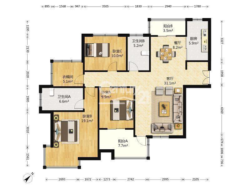 整租·金地格林世界(格林公馆)