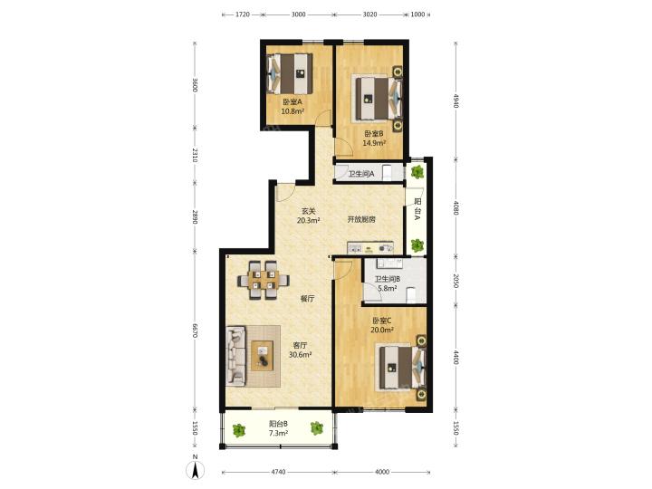 整租·华敏世纪广场