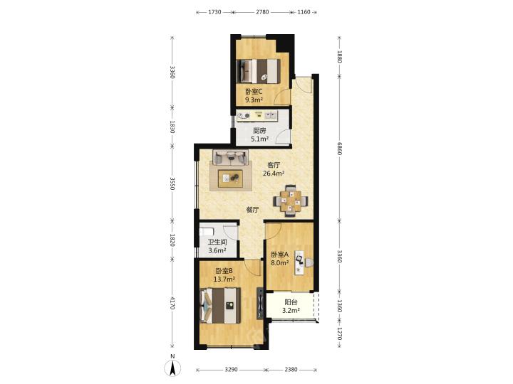 整租·金地格林世界(格林公馆)