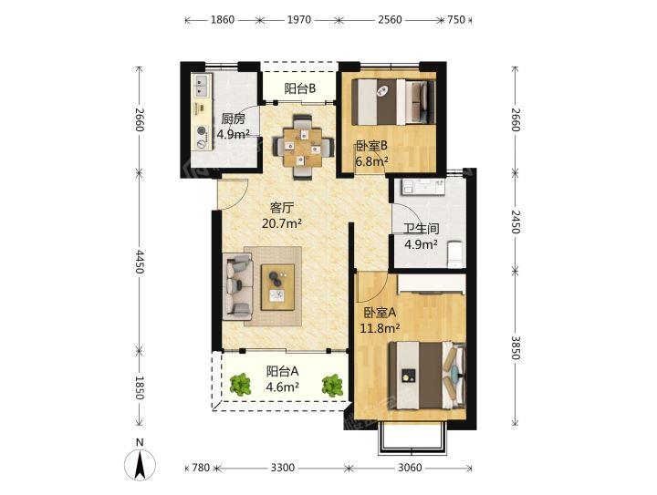 整租·秀康新城(达城锦园)