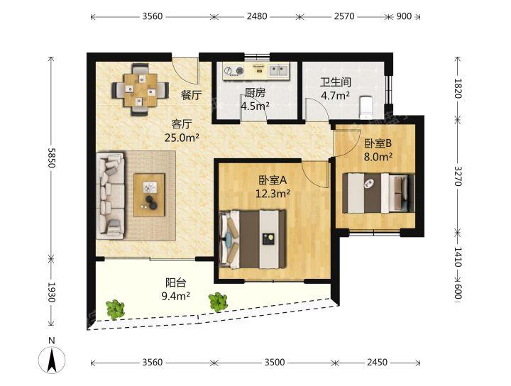 整租·仁恒滨江园