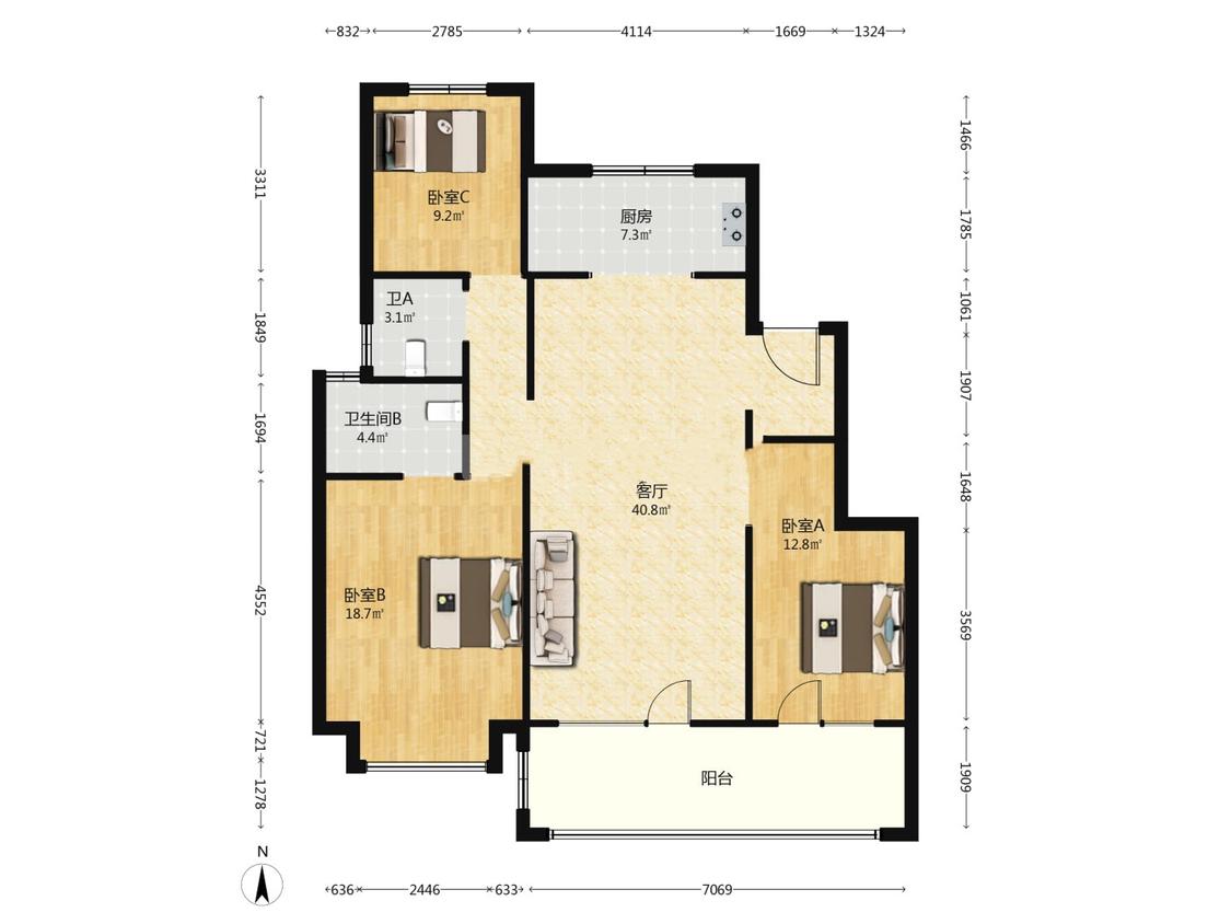 整租·幸福金茂悦